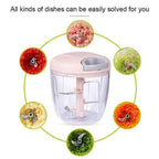 Manual Food Chopper Pink Plastic 900ml