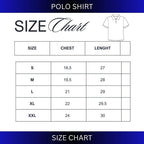 Men's Cotton Polo Shirt Blue Yellow Trim