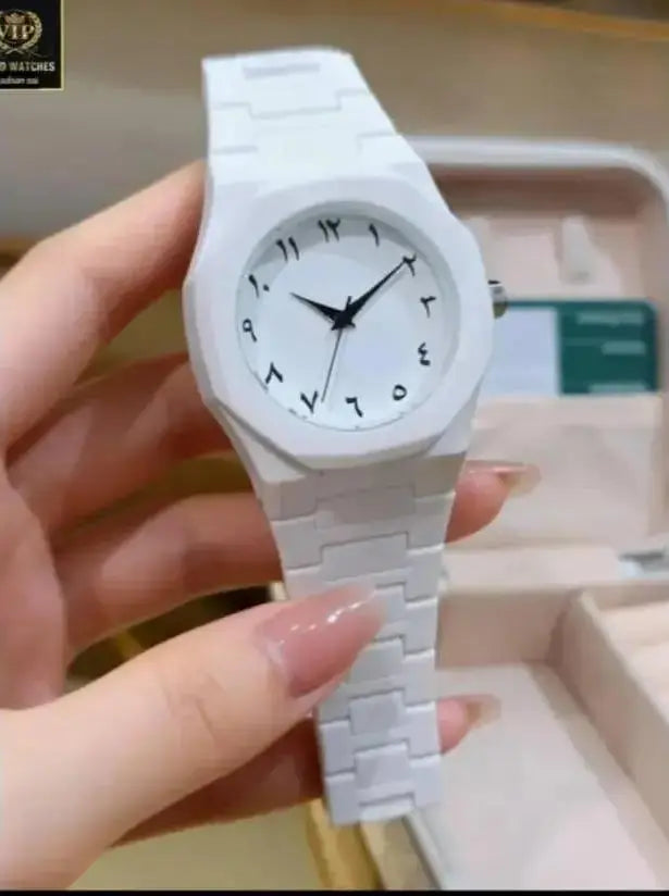 White Classic Arabic Aura Watch