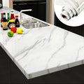 Self-Adhesive Marble Sheet 200x60cm White Black